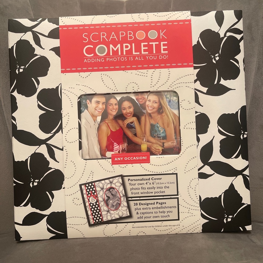 New Tapestry CR Gibson Complete Scrapbook Album 12x12 All Occasion Black Floral